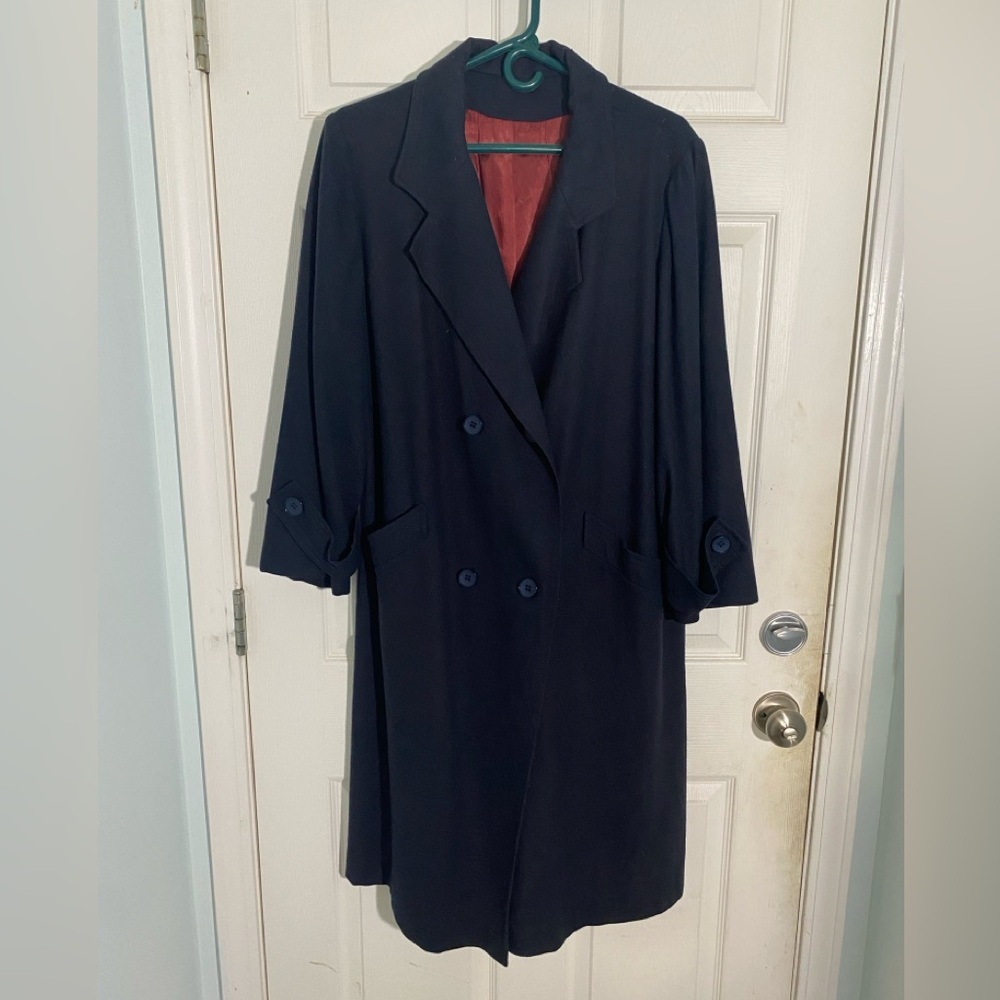 Double breasted Navy wool coat